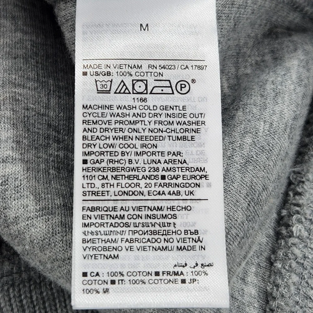 Banana Republic French‎ Rib Hoodie Mens Medium Light Grey Pullover 815018-01-1